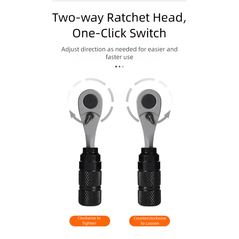 Compact Bicycle Ratchet Tool Kit - Bidirectional Wrench,Magnetic Bits & Tire Levers — image 2