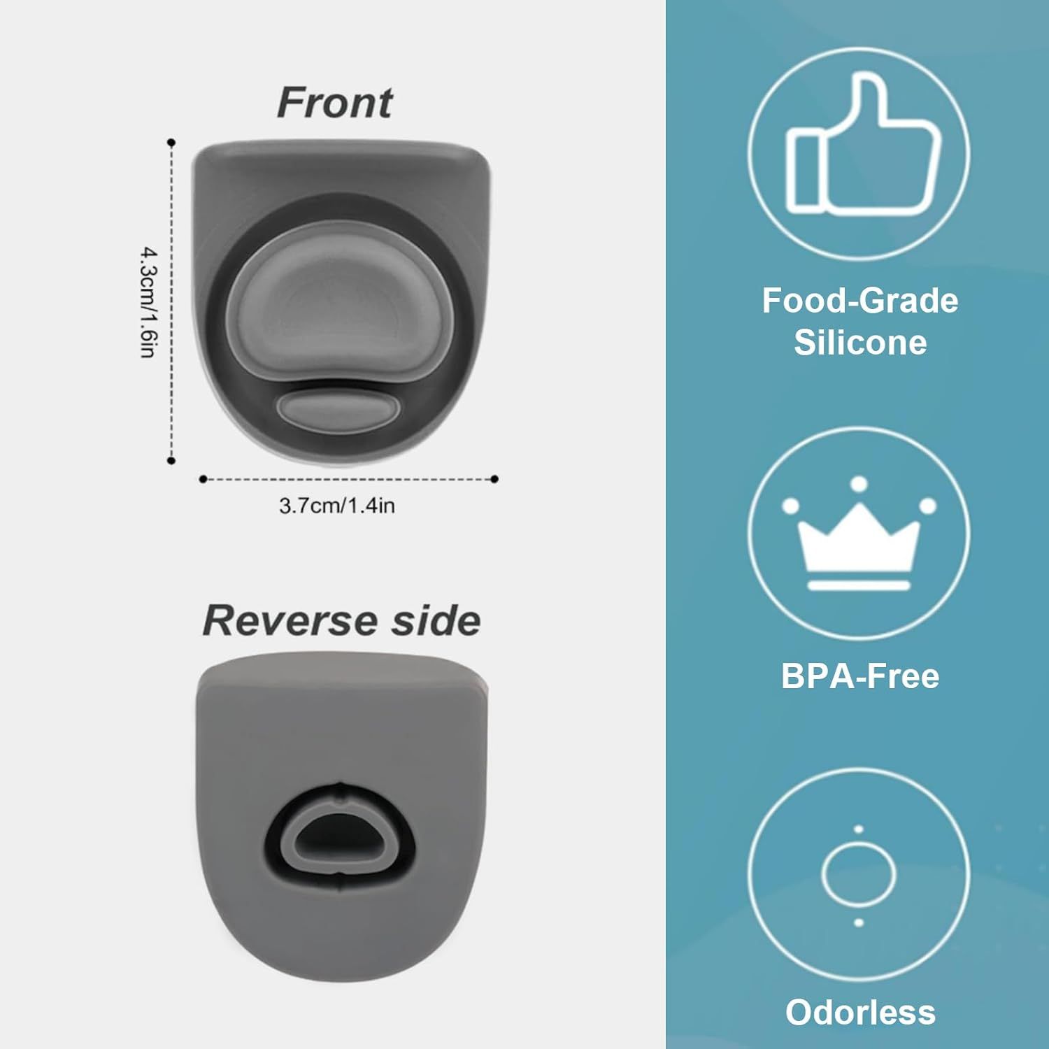Rubber Seal Replacement Stopper,Silicone Cap Insert, Compatible with Owala Freesip Spout Lid-4 Pack Gasket Stopper Replacement Parts β image 2