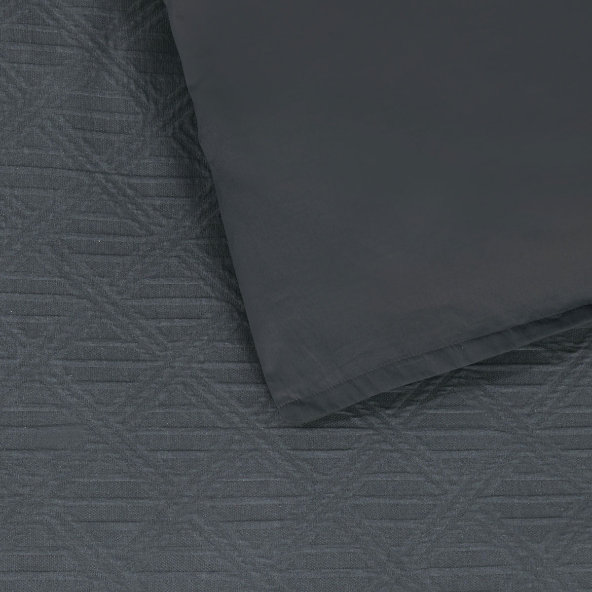 Bianca Hallston Charcoal Pre-Washed Cotton Quilt Cover Set Super King — image 5