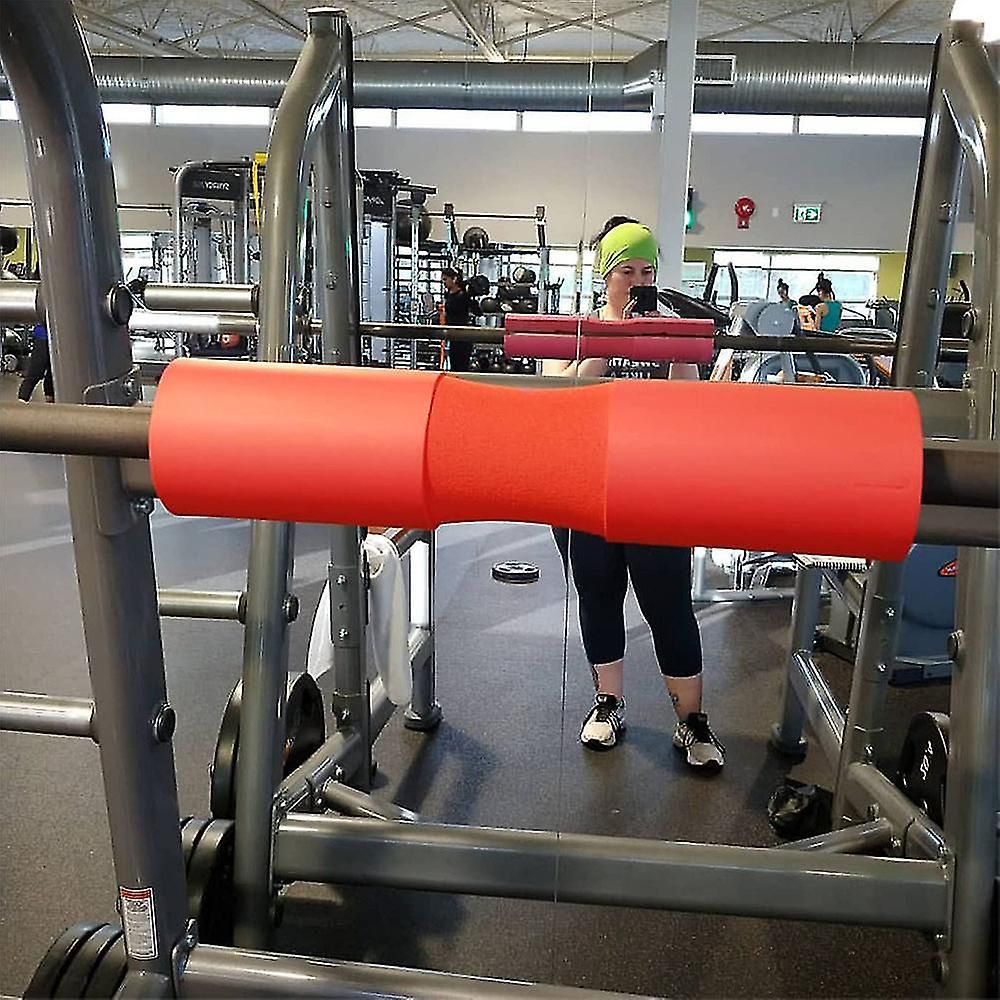 Barbell Squat Neck Rack Cushion Foam Shoulder Pad Fitness Padded Squat - Red โ image 4