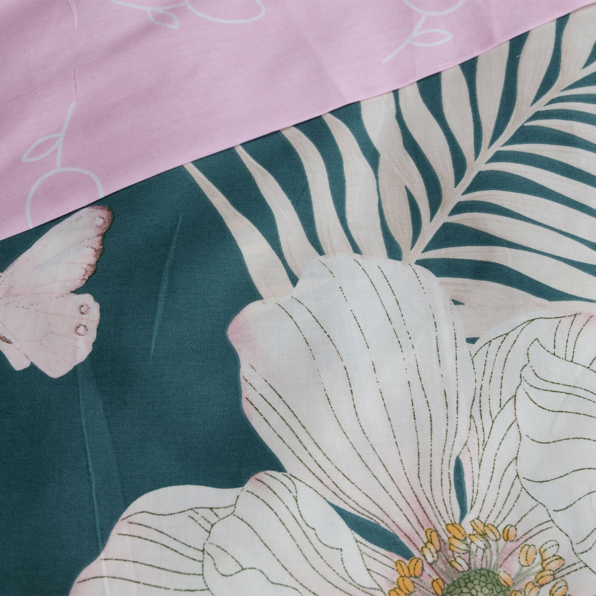 Ardor 250TC Tiki Tropical Cotton Sateen Quilt Cover Set Queen — image 3