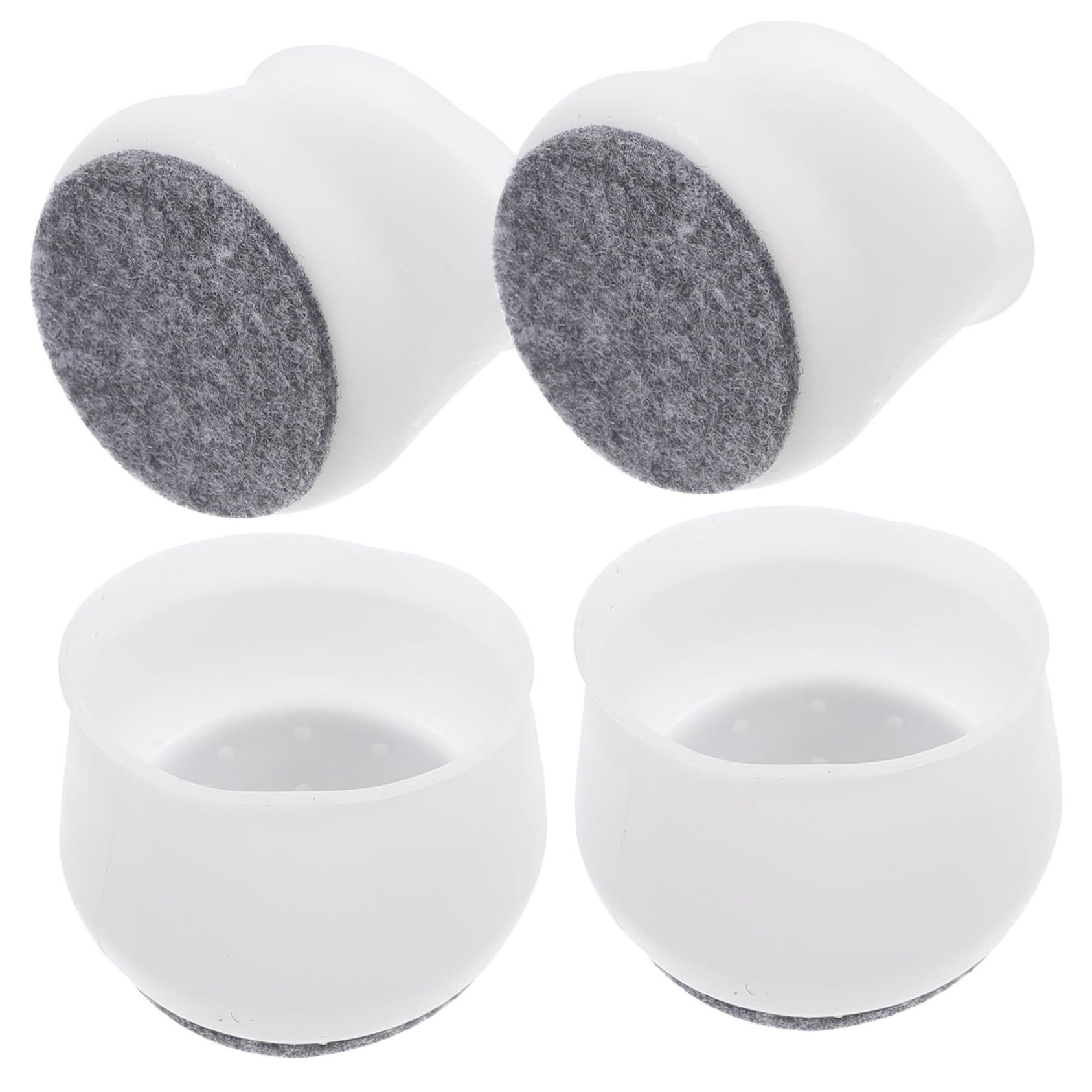 4pcs Chair Leg Floor Protectors Silicone Felt Furniture Pads Non Slip Covers to Scratch and Reduce Noise