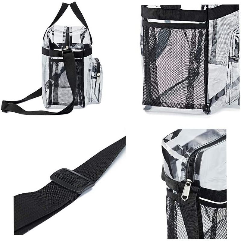 Clear Tote Bags Stadium Approved, Heavy Duty Travel Bags, Large Sports Shoulder Pack for Work,Competition,School — image 4