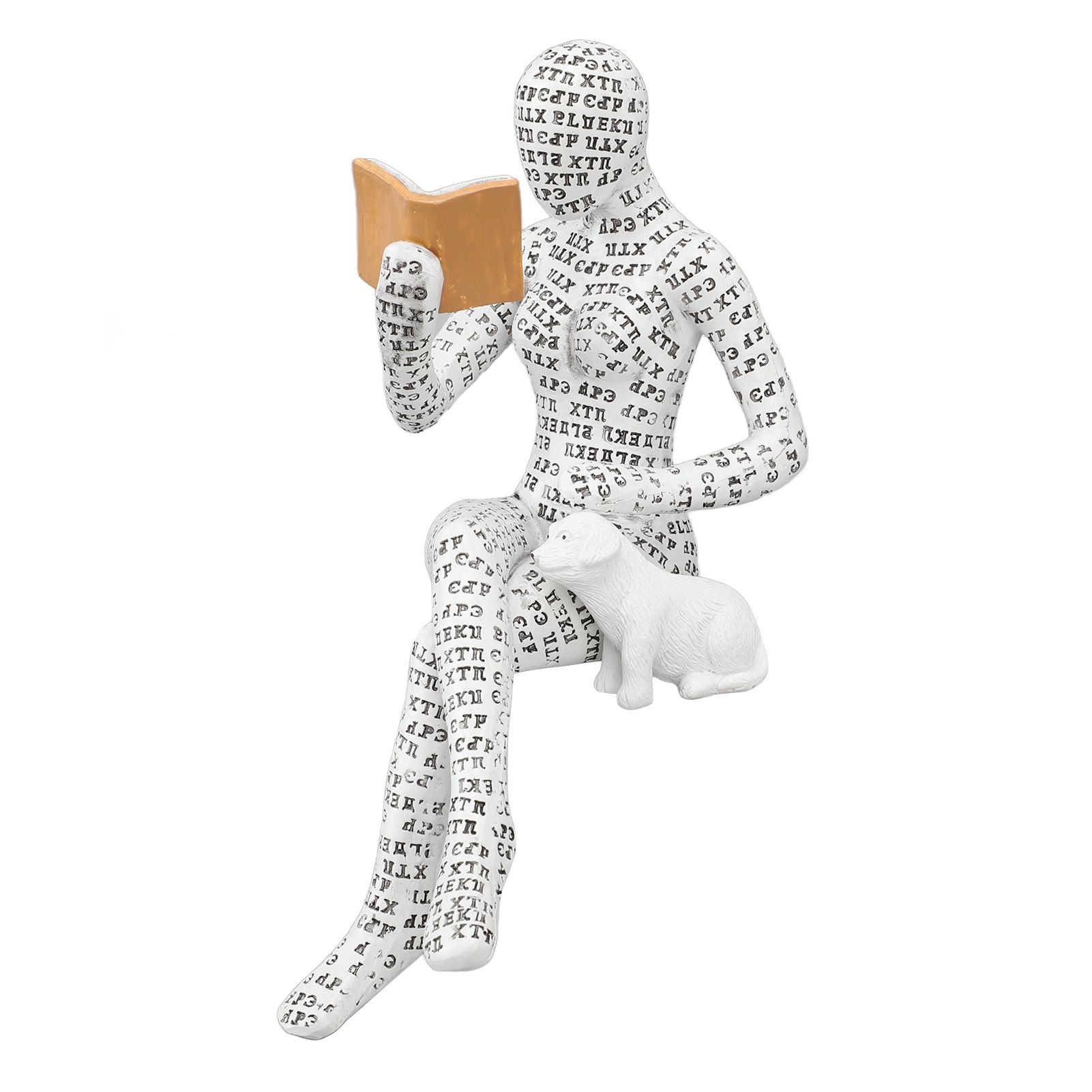 Women Thinker Statue Unique Resin Pulp Reading Women Figurine Decor for Home Office Library W310 11 β image 3
