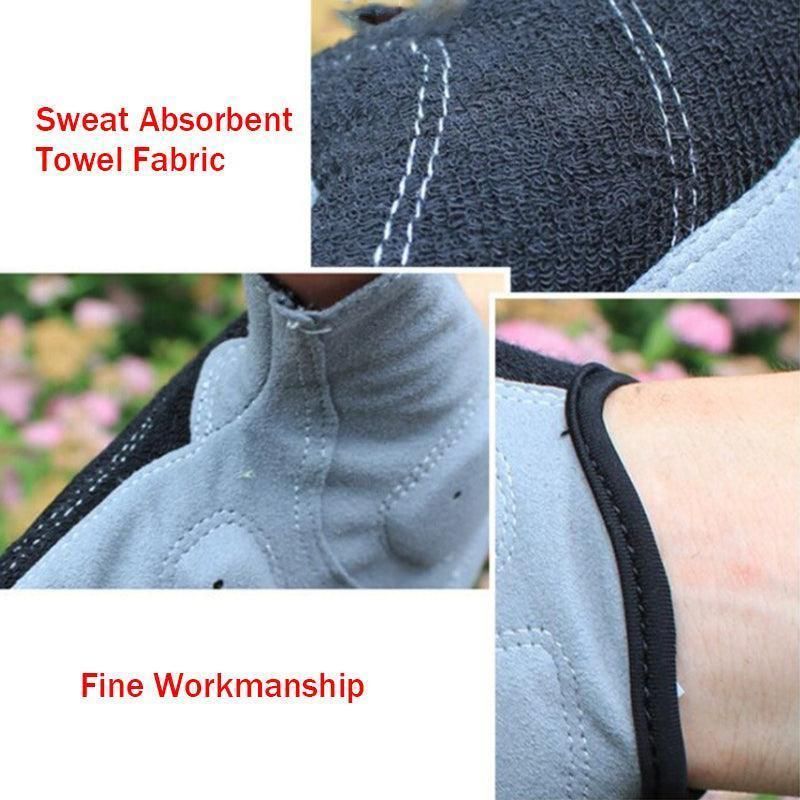 L Size Cycling Bicycle Half Finger Bike Gloves Unisex Anti Slip Padded - Blue โ image 5