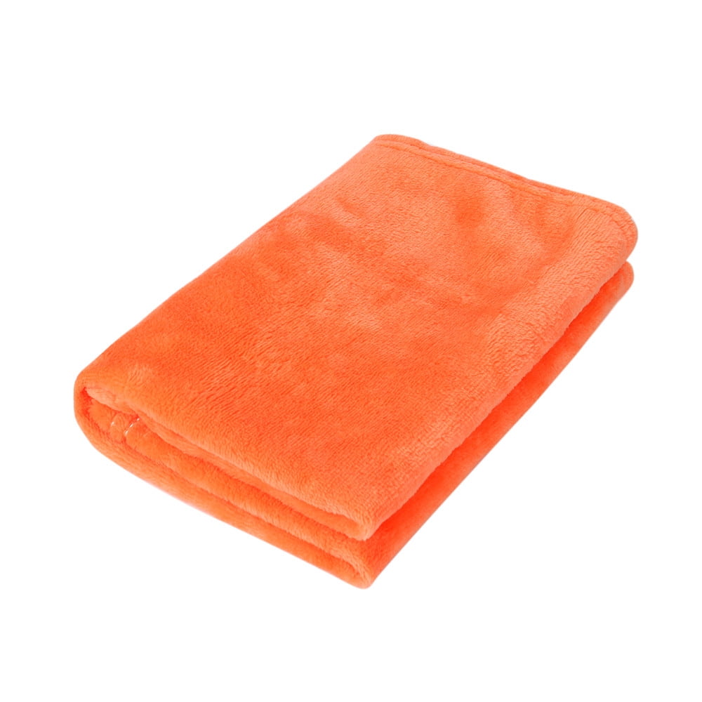 Soft Flannel Throw Blanket, Warm Lightweight Fleece Blanket for Kids Couch Bed and Home Decor, Orange, 50 x 70 cm โ image 3