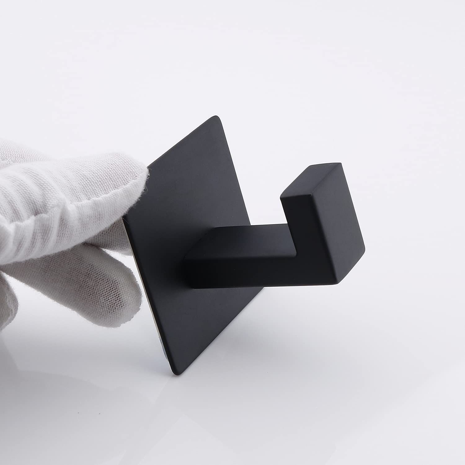 Stainless Steel Bathroom Towel Hook Self Adhesive Robe Coat Hook in Bathroom, No Screw Need and Black Finish โ image 3