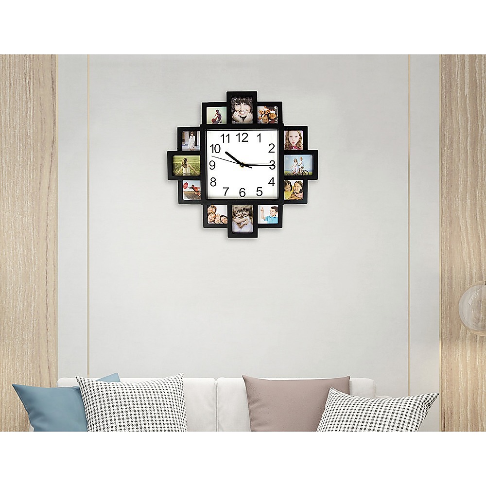 Photo Frame Clock Picture Collage 12Picture Display Photowall โ image 2