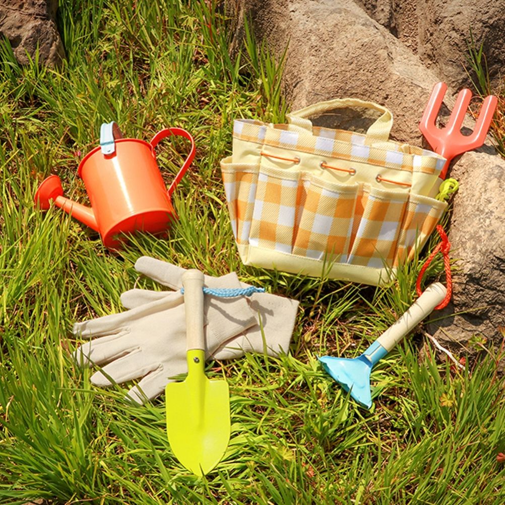 Garden Play Tools Beach Toy with Carrying Bag Children's Garden Tool Set Gift for Kids โ image 6