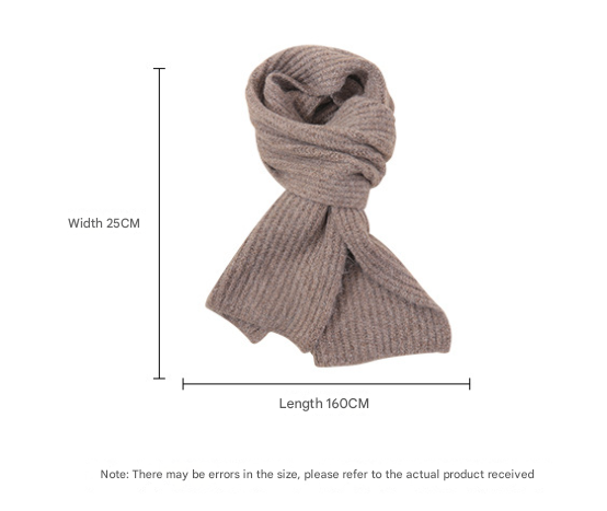 Dark Grey Soft Ribbed Knit Winter Scarf - Cozy Warm Wool Blend Neck Wrap (160x25cm) โ image 3