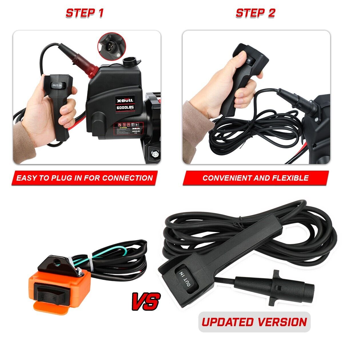 X-BULL Electric Winch 12V 6000LBS Synthetic Rope Wireless remote ATV UTV Boat Trailer 4WD — image 5