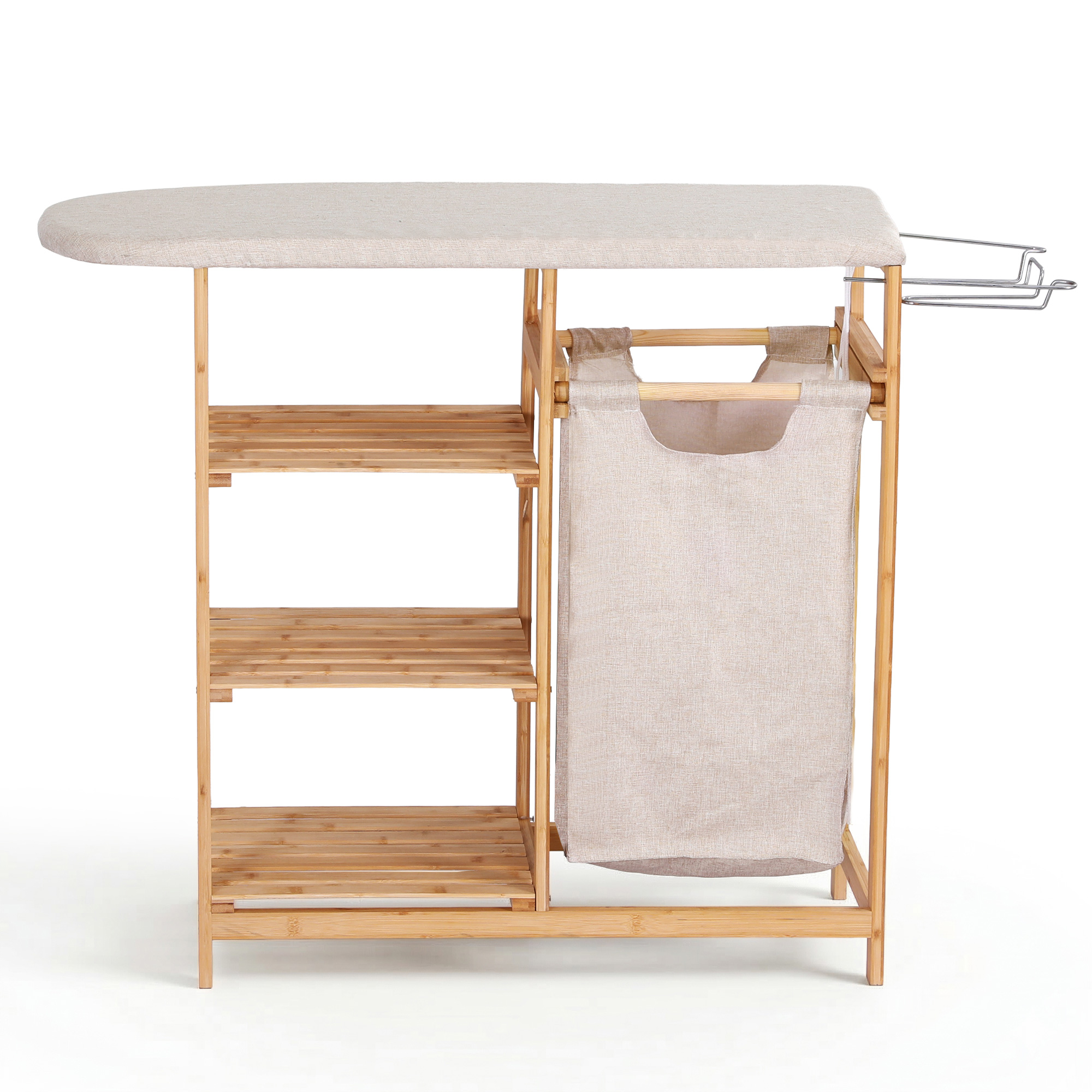 Artiss Laundry Basket Hamper with Ironing Board Bamboo — image 4