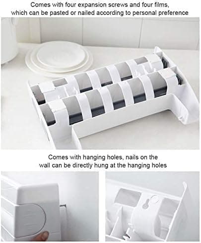 Foil Cutter with Wall Holder for Plastic and Aluminum Foil, 39x10x24cm, Gray — image 5