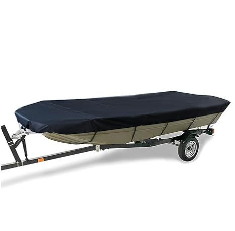 Square Boat Cover, 21-24FT (750cm x 360cm), Trailerable, Marine Grade 210D grey