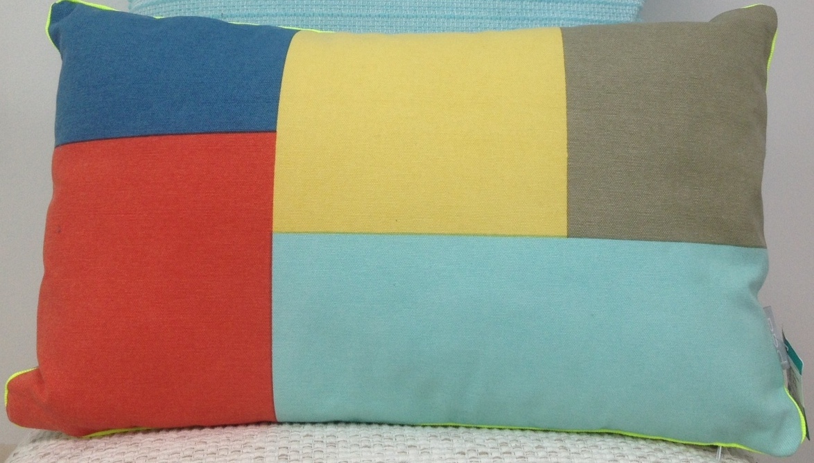 Pack of 4 Geo Beige Block Design Rectangle Cushion Cover 30cm x 50cm — image 2