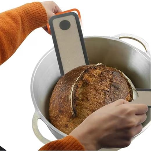 2-Pack Nonstick Silicone Baking Mat with Long Handles, Gray — image 5
