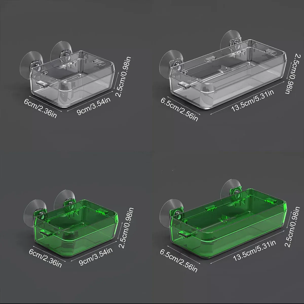 Suction Cup Reptile Feeder Dish Anti-escape Reptile Feeder For Snakes Turtles - Transparent - 6x9x2.5cm โ image 4