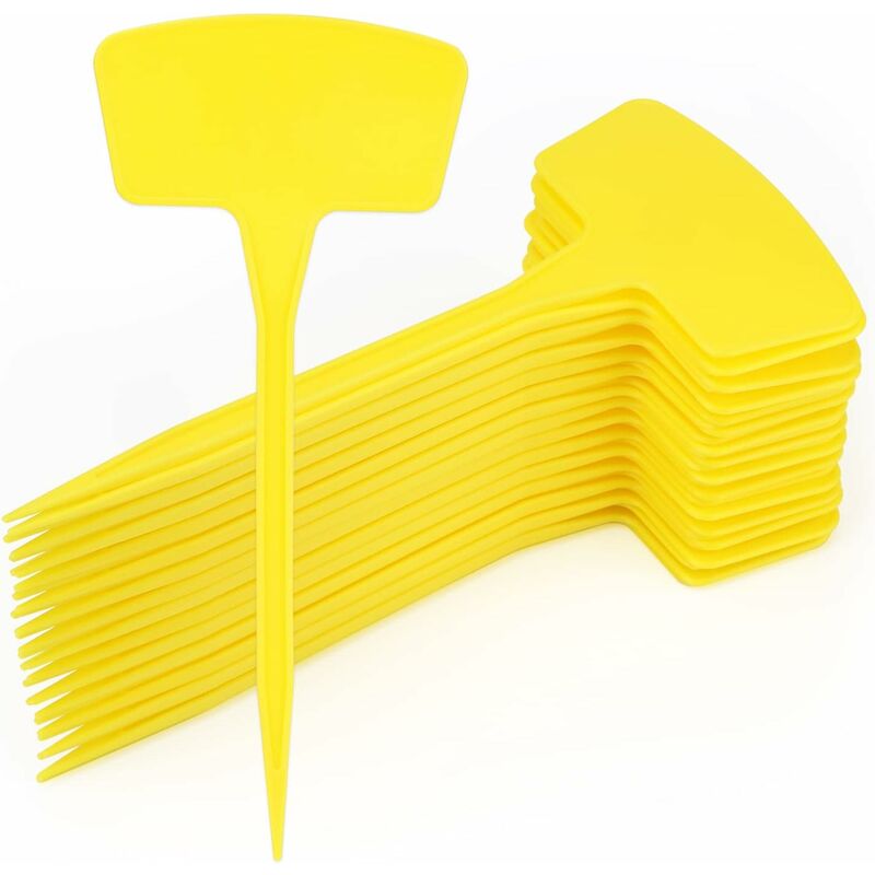 30 pcs 26.5Cm Large Plastic Plant Label,Garden Tags Markers Name,Plant Labels Waterproof Plant Tag Tall Outdoor,Yellow