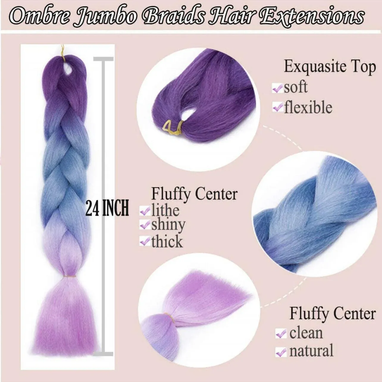 Coloured Jumbo Braiding Hair Extensions Braids Twist Hight Temperature Kanekalon - 27# — image 6