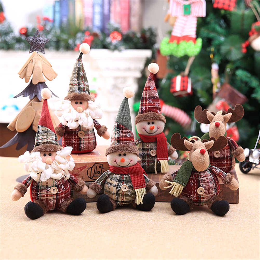 Fashion Cute Santa Snowman Deer Shaped Doll Christmas Tree Hanging Ornament โ image 6