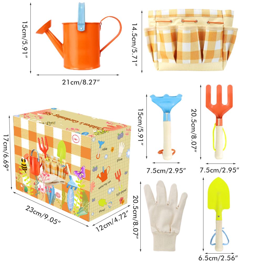 Garden Play Tools Beach Toy with Carrying Bag Children's Garden Tool Set Gift for Kids โ image 3