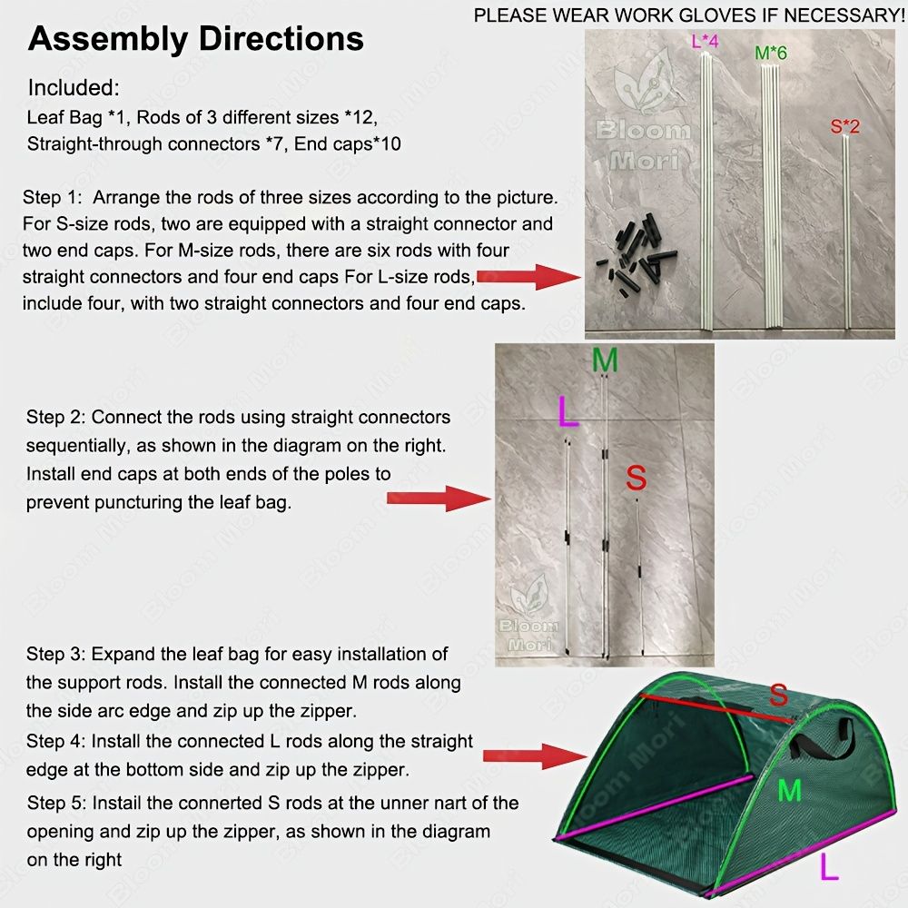 One Piece of 100-Liter Yard Leaf Bags, Reusable Garden Waste Bags, Perfect for Collecting Fallen Leaves, Weeds, Branches, And Debris Green_26.42gal — image 5