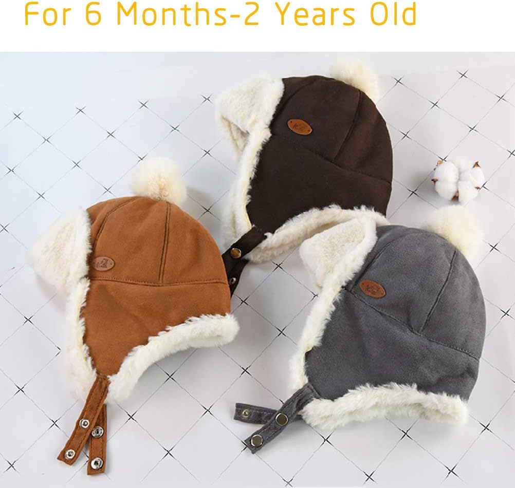 Baby Boys Hat Winter Fleece Cap for Toddlers Newborns 6 Months-2 Years Old — image 2