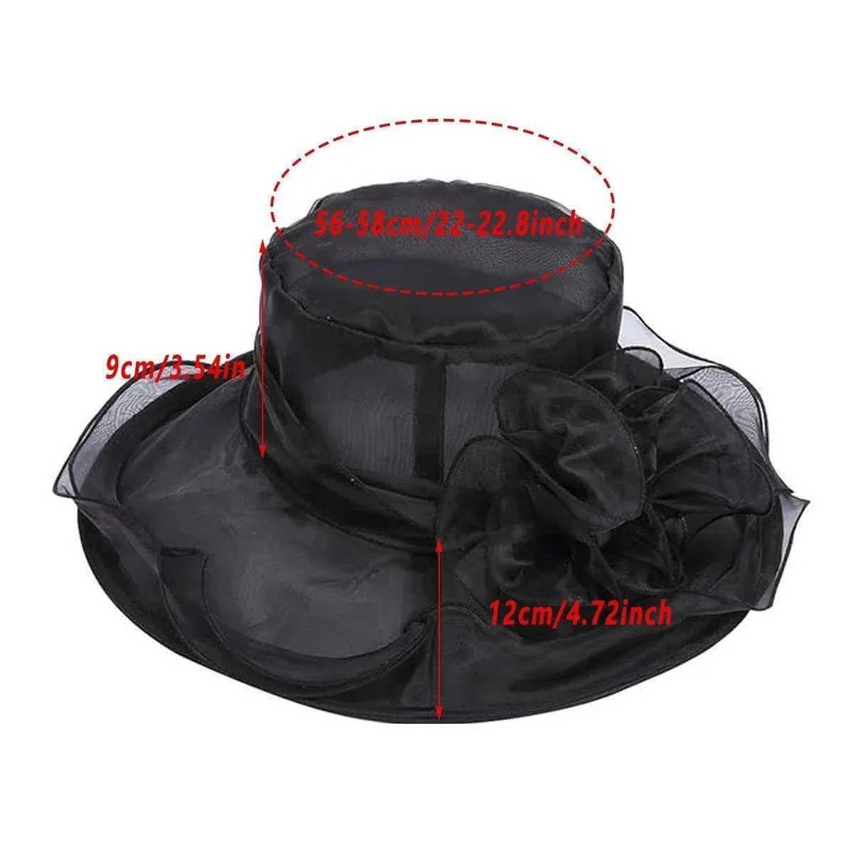 Ladies Large Brim Sun Hat Lightweight Bowler Hat Summer Beach Outdoor Protection โ image 3