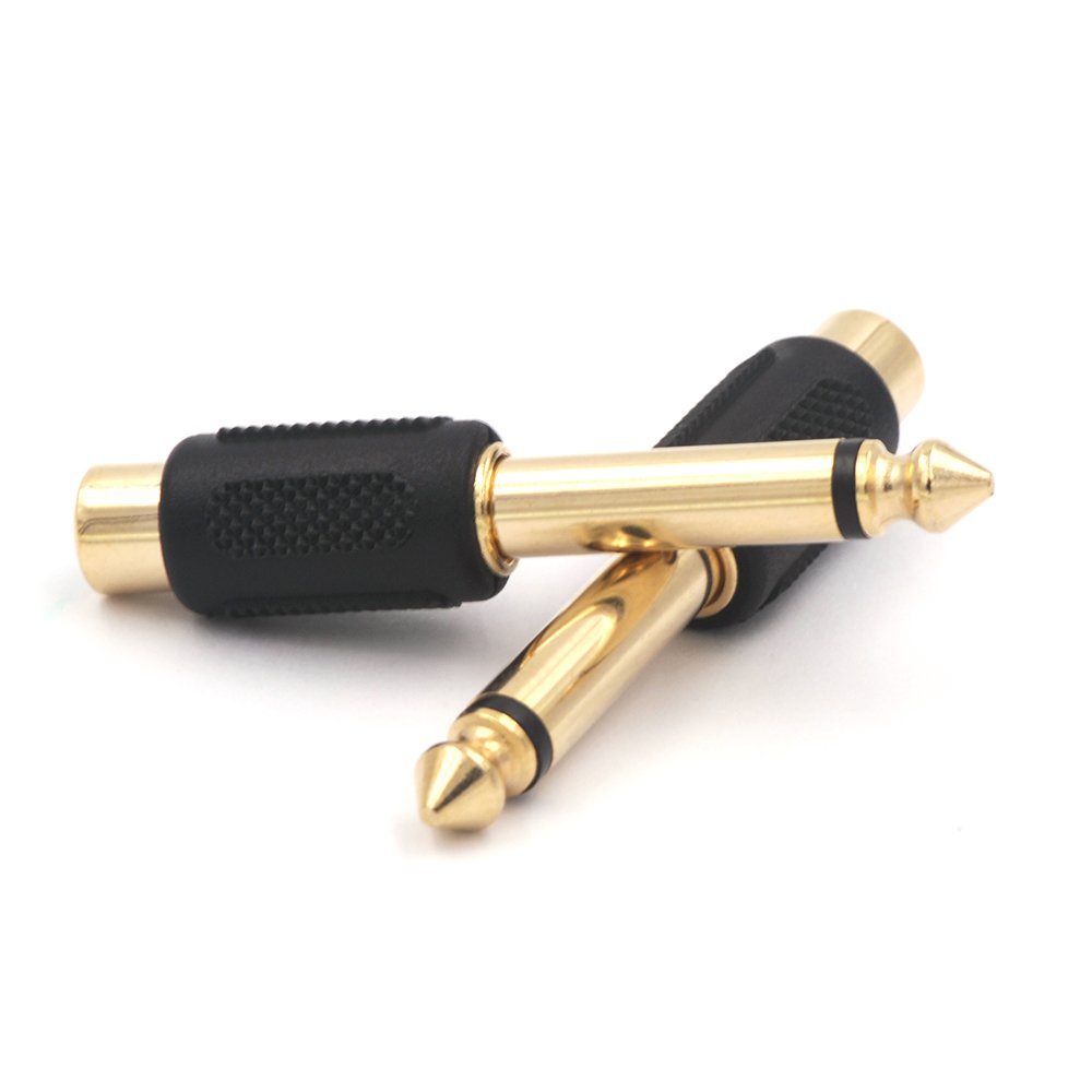 Audio Adapter 6.35mm Mono Male to RCA Female Cable Connector 6-Pack Compatible with Audio Equipment โ image 4