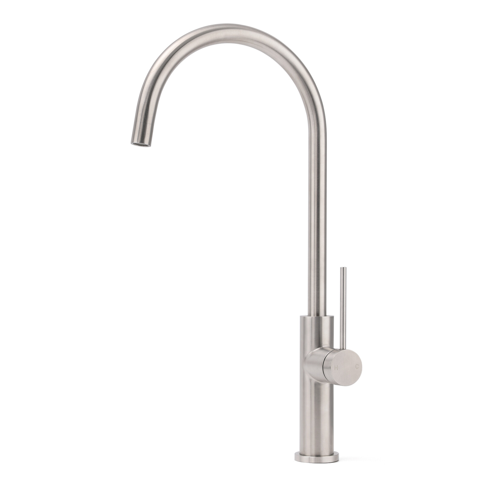 Brushed Nickel 435mm Tall Slim Round Kitchen Laundry Sink Mixer Faucet Tap Spout — image 3