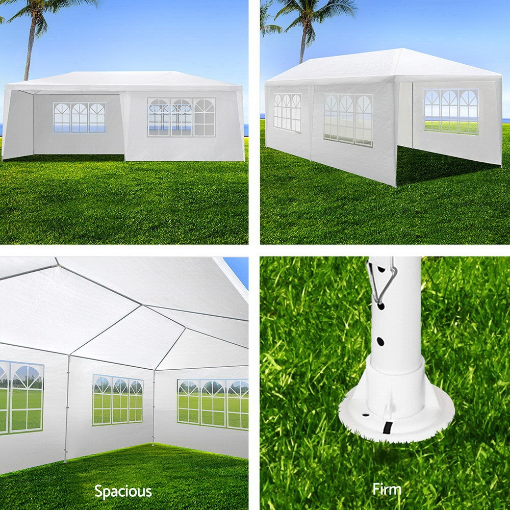 Instahut Gazebo 3x6m Marquee Wedding Party Tent Outdoor Camping Side Wall Canopy 6 Panel White — image 6