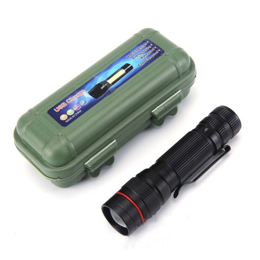 2x Mini Tactical Flashlight Small LED Torch 3 Mode Super Bright Light Clip Lamp — image 4