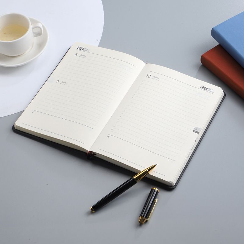 Notebook Journal for Men Women, 2024 Weekly Monthly Yearly Planner Agendas Notepads with Elastic Band Closure and Leather Cover โ image 2