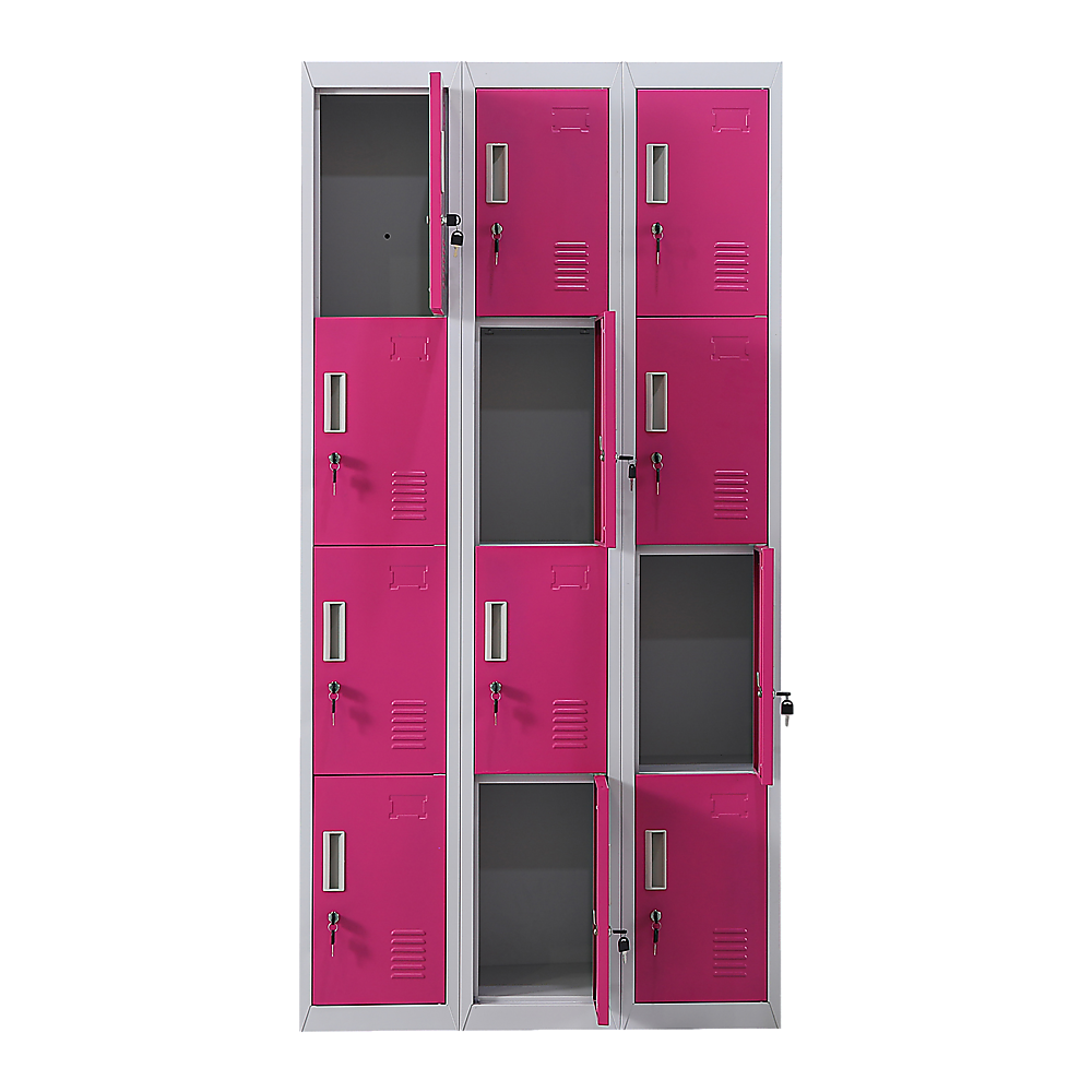 12-Door Locker for Office Gym Shed School Home Storage - Standard Lock with 2 Keys โ image 4