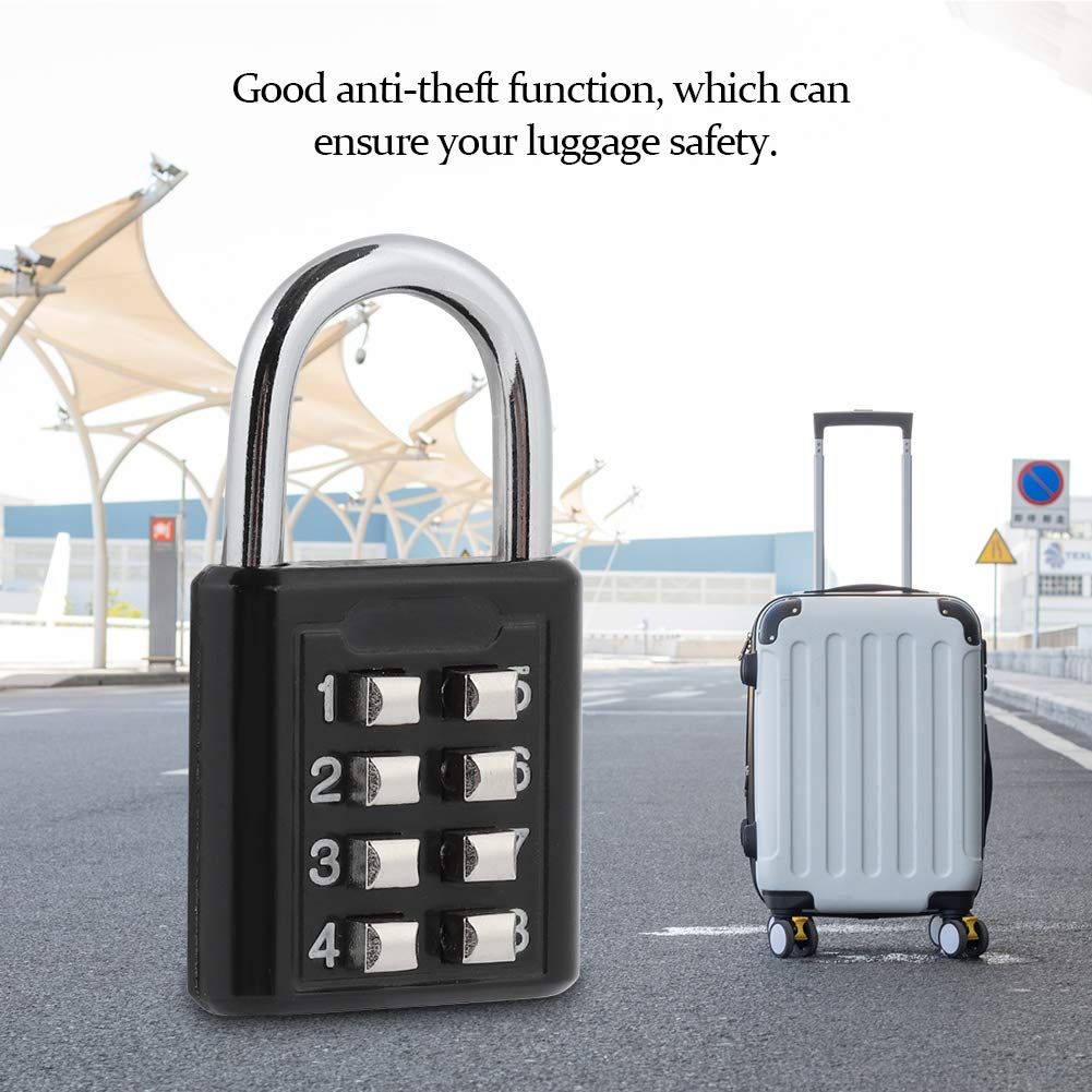 Smart Combination Lock,8 Digit Resettable Password Padlock,Portable Combination Code Padlock Security Password Lock — image 4