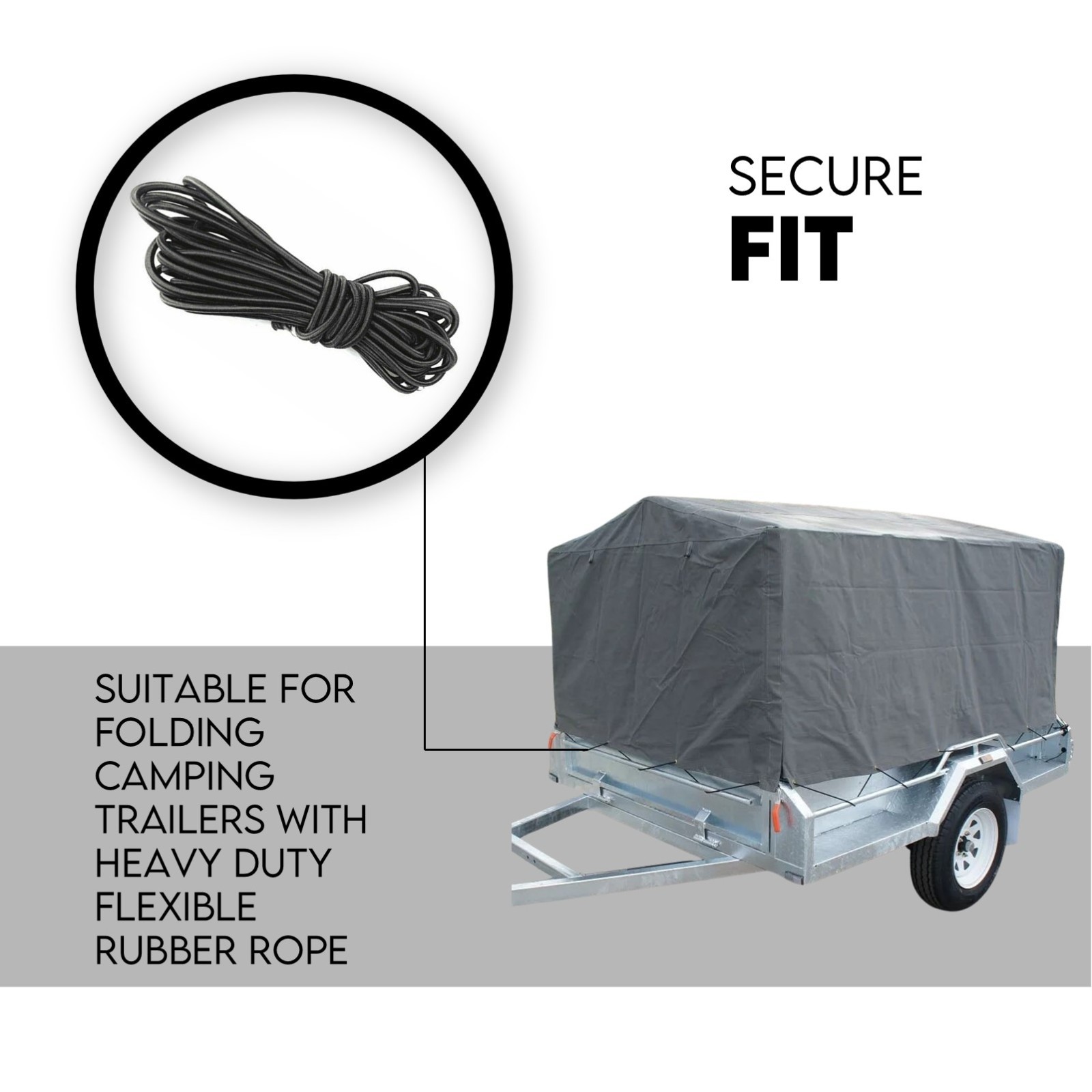 Box Cage Trailer Cover Canvas Tarp for 7 × 4 600mm High Cage Premium Quality 2 ft — image 6