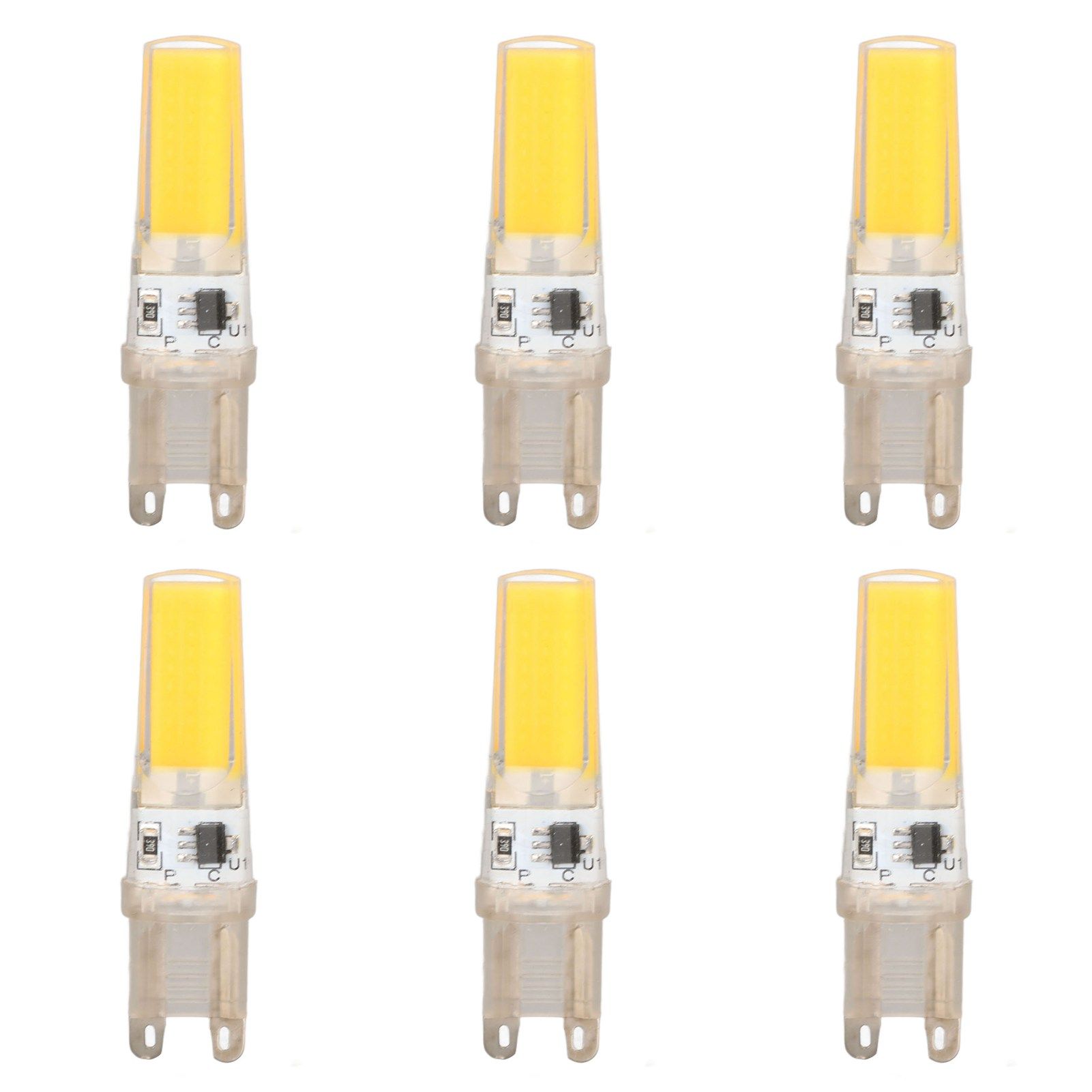6pcs G9 LED Light Bulb COB Dimmable Professional G9 LED Bulb Replacement for Wall Lamps Table Lamps 220V Warm Light