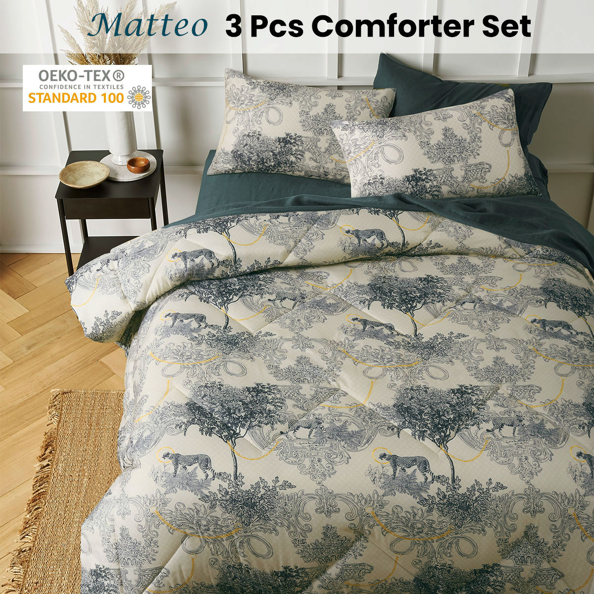 Big Sleep 3 Piece Matteo Comforter Set Queen โ image 2