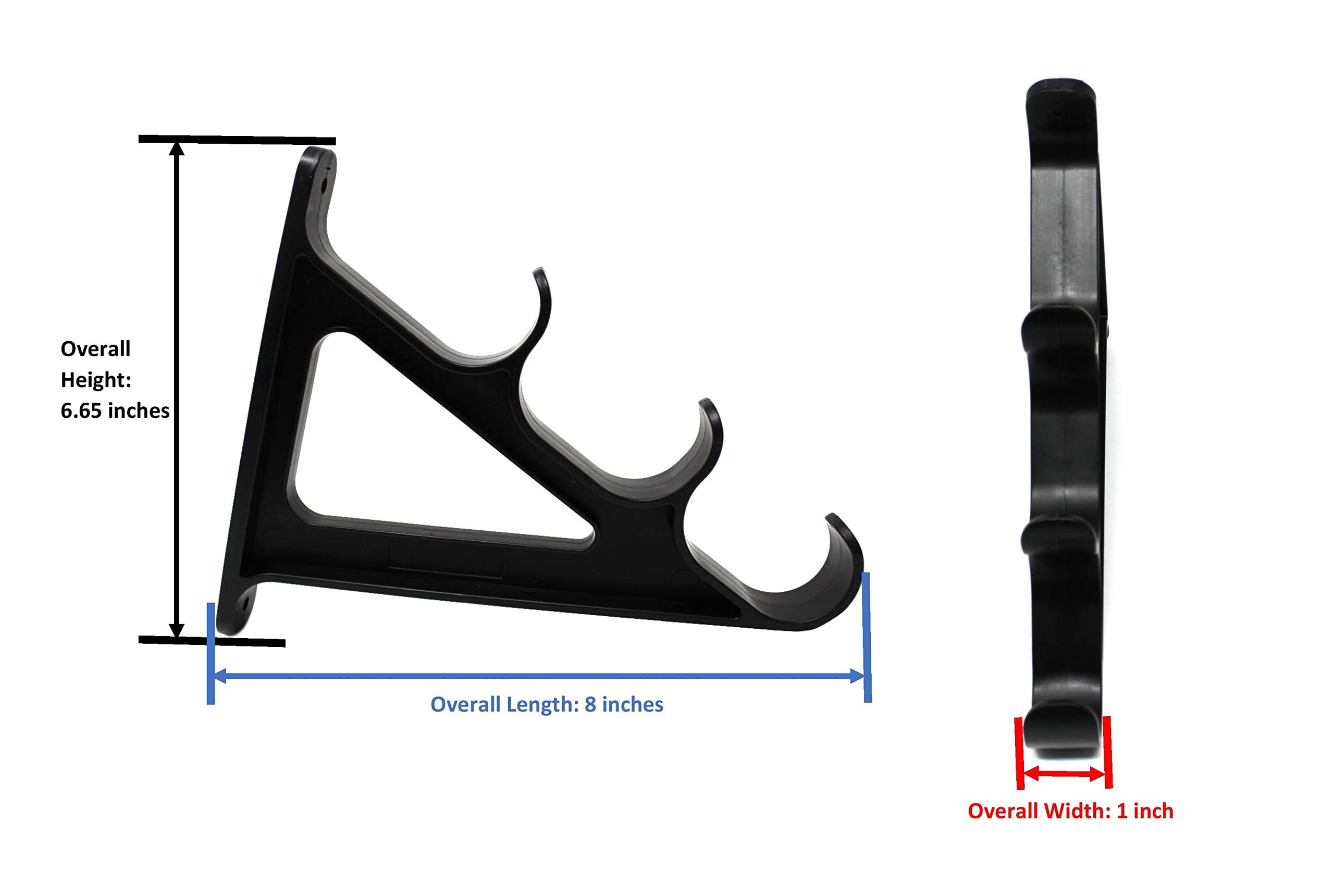 2 pcs Fishing Rod Wall Rack - Ultra Sturdy Strong Weatherproof Holds 3 Rods - Space Saving Organizer for Hiking Poles โ image 5