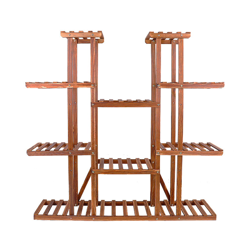 Large Wood Plant Stand Shelf