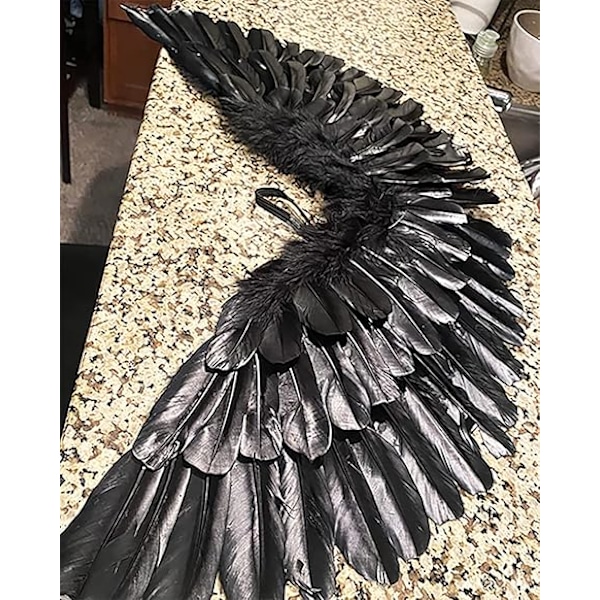 Halloween Devil Feather Wings for Kids Black Costume Accessories — image 5