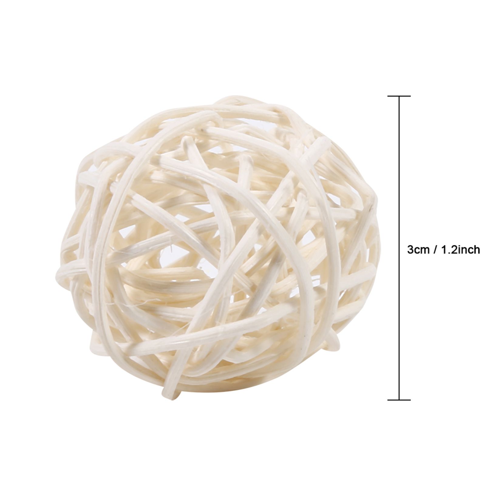 20Pcs Decorative Rattan Balls Ornaments Wedding Christmas Birthday Party Decorations (White) β image 4