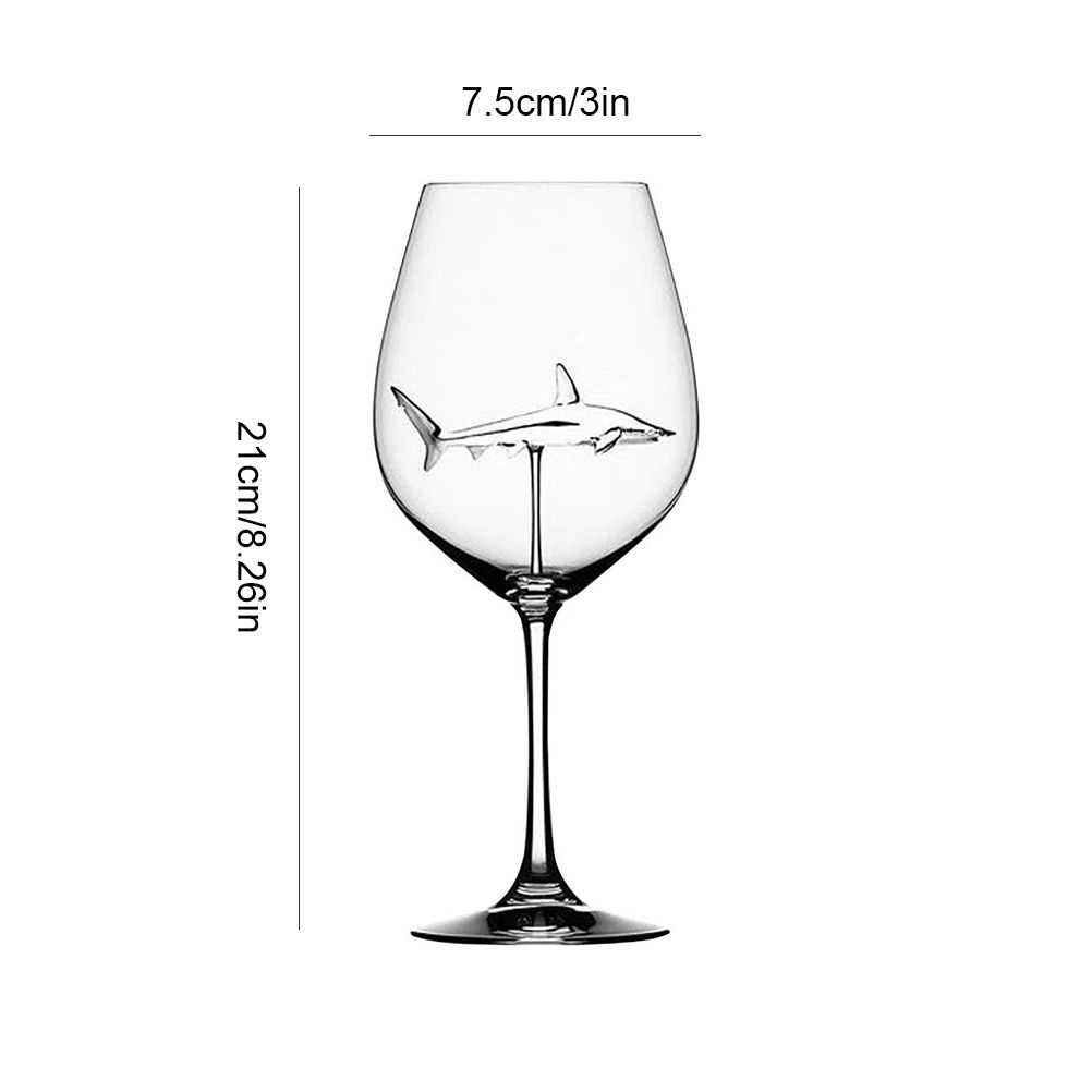 300ml Goblet Glass Mug Shark Wine Glass Goblets for Cold Drink Champagne Goblet Cocktail Glasses Whiskey Cup Party Barware โ image 3