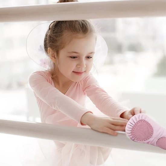 Women's Ballet Shoes – Ballet Shoes for Girls – Purple-Pink – Soft PU Leather Dance Shoes with Non-Slip Sole – Suitable for Ballet, Yoga & Home Use — image 3
