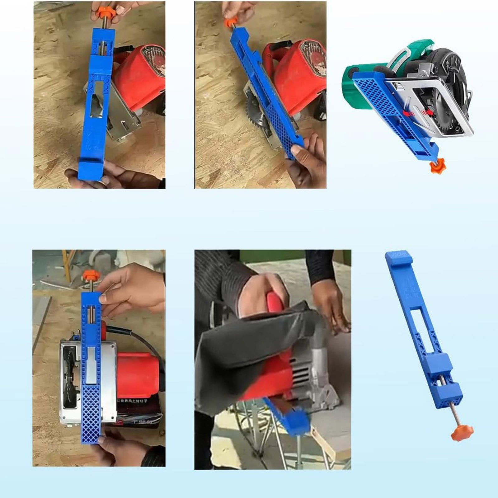 Adjustable Cutting Machine Base Guide, Electric Circular Saw Milling Positioning Clamp, Precision Wood Cutting Guide Cutting Machine Base Guide for Cutting and — image 6
