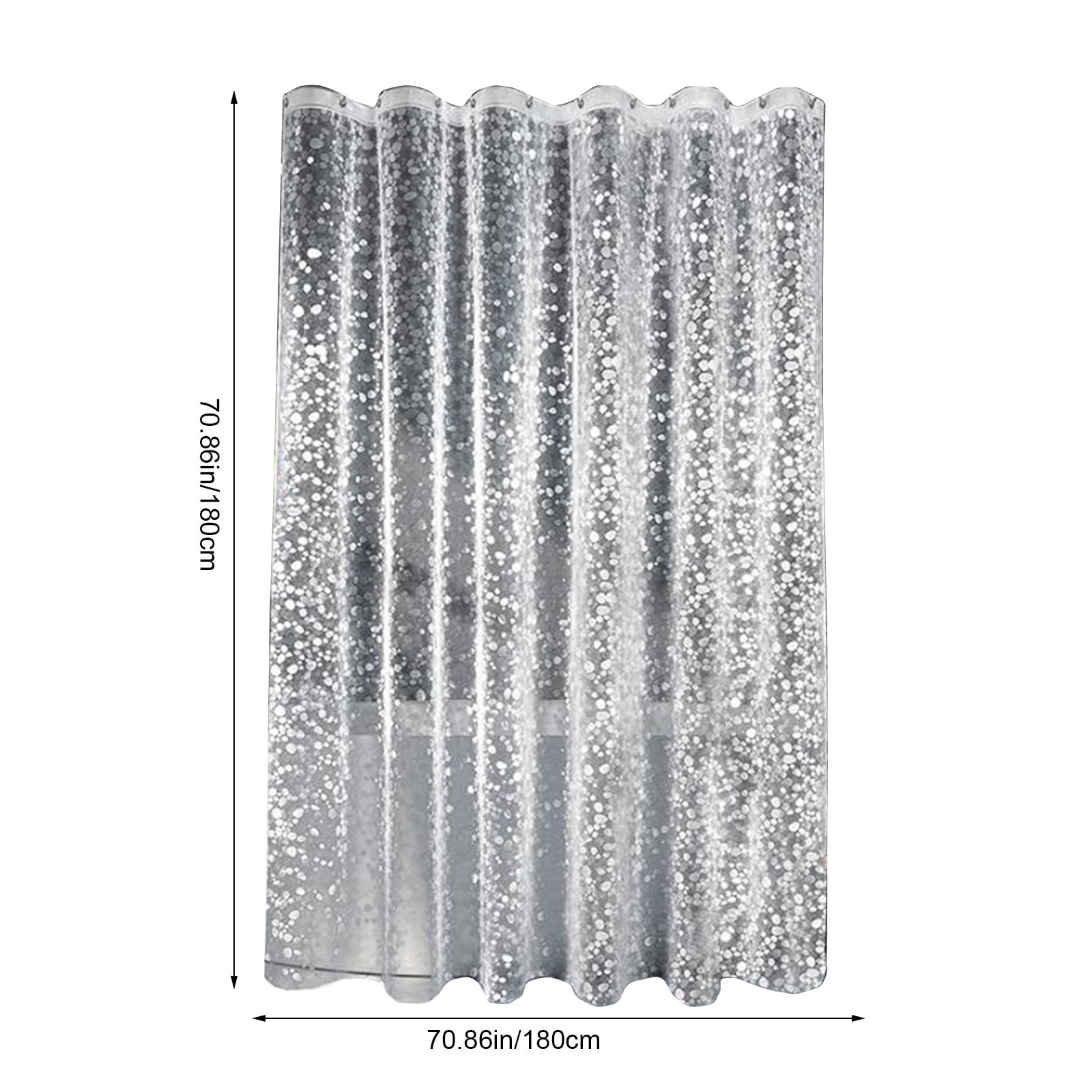Shower Curtain, 31.5×71 Inch Shower Curtain Liner, Waterproof Plastic Shower Liner, Cute Lightweight Shower Curtain for Bathroom 71×71 in White — image 3