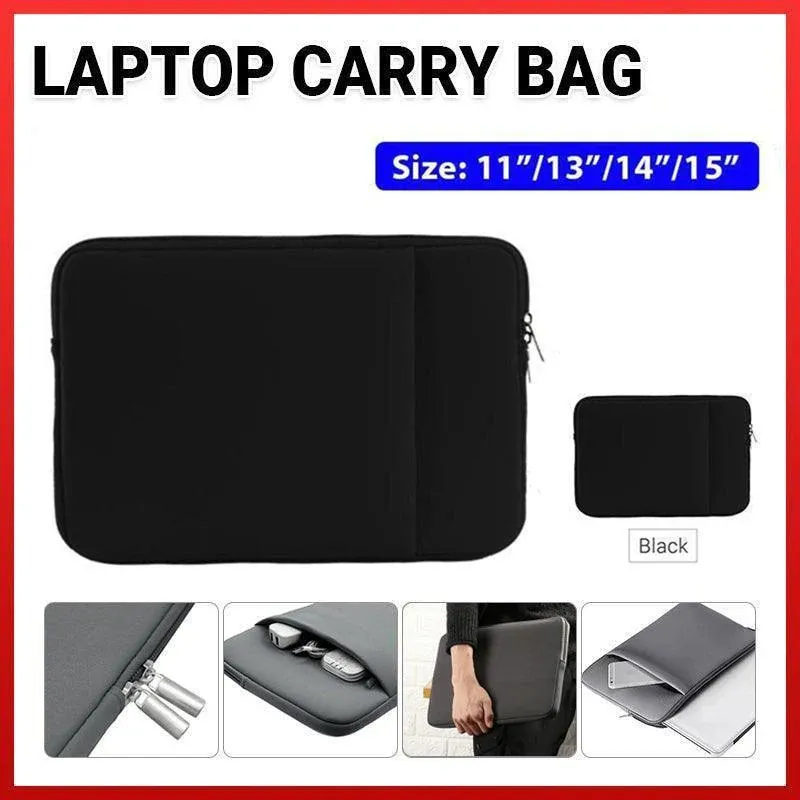 Black Laptop MacBook NoteBook Sleeve Bag Travel Carry Case Cover 13 14 15 16 Inch - 14Inch β image 2