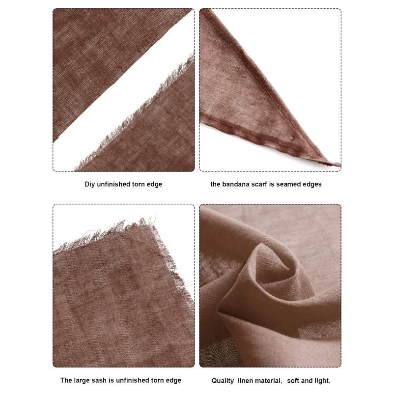 Pirate Costume Men Women Pirate Head Scarf Hat Accessories Pirate Sash Belt Bandana Waist Belt（2 pcs） — image 3