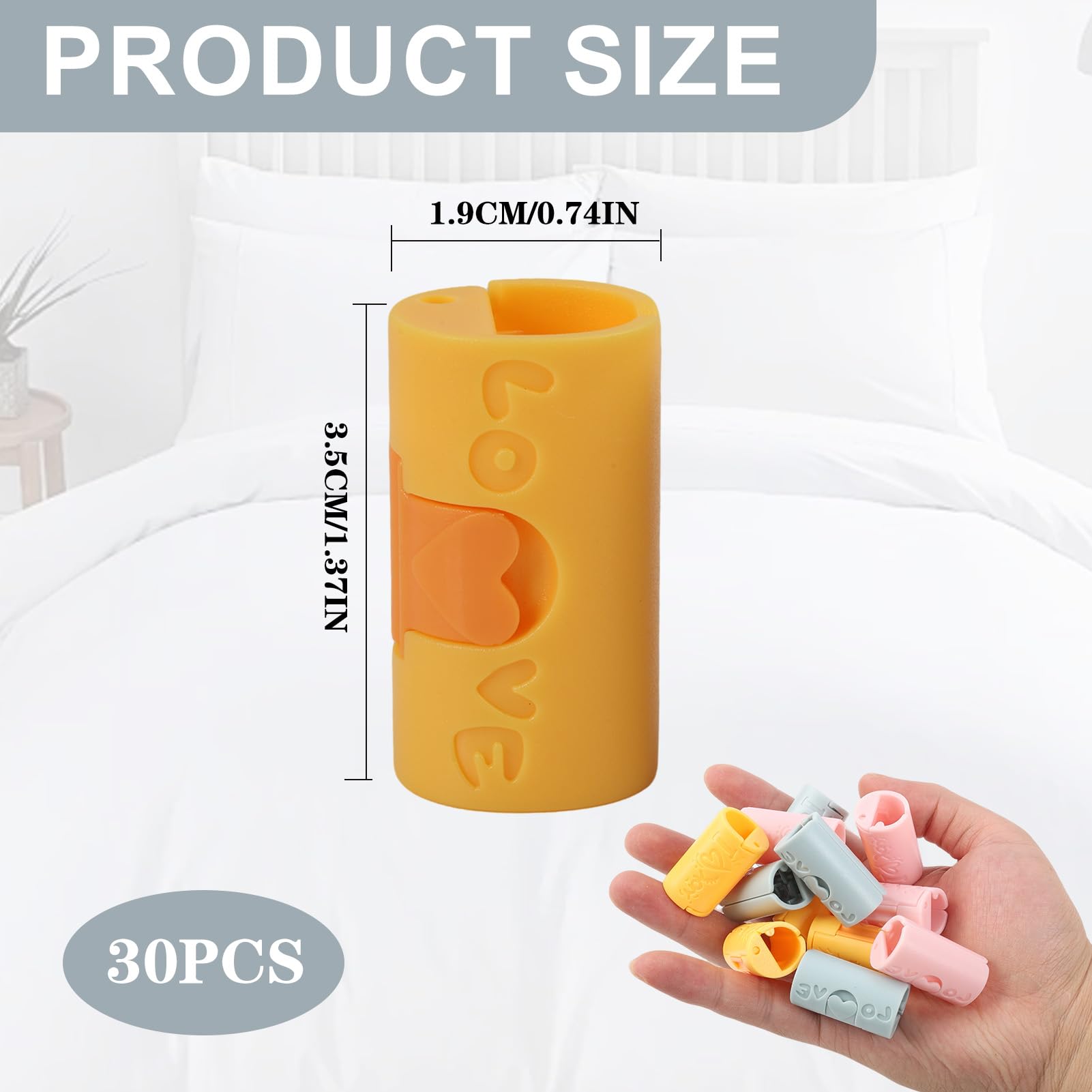30 Pieces Non-Slip Clothes Pegs for Laundry, Hangers and Clotheslines, Windproof Clips for Trousers, Socks and Delicate, Assorted Colours — image 2