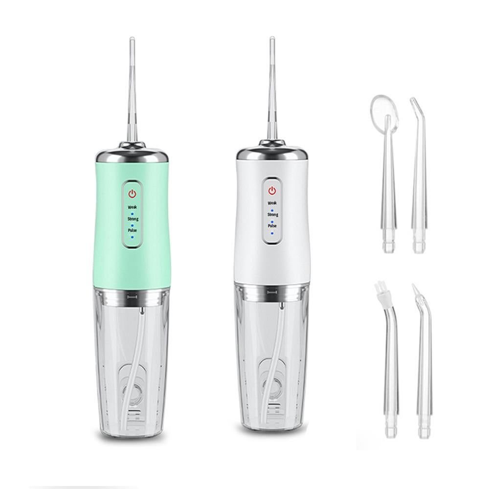 2pcs Water Dental Flosser Electric Water Cordless Teeth Cleaner for Home Travel -Green and Pink โ image 6